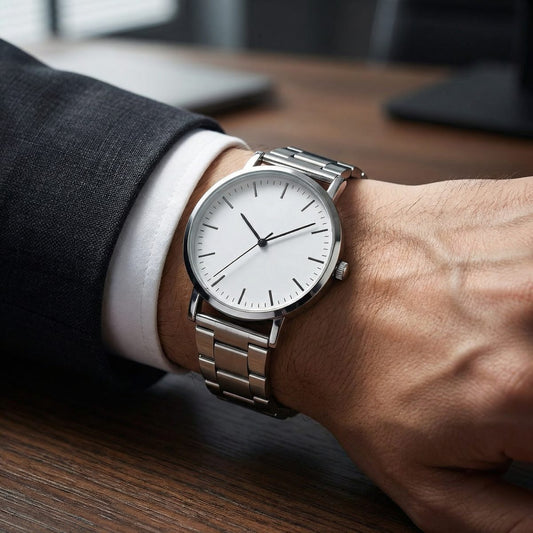 Stainless Steel Roman Numeral Dress Watch