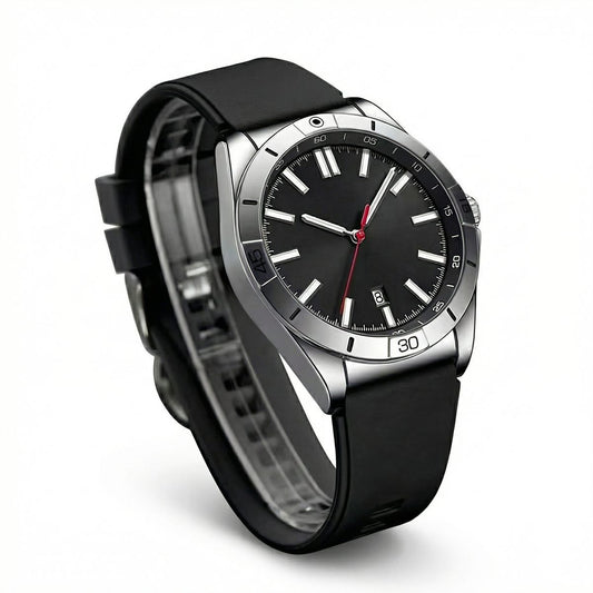 Sport Silver Silicone Strap Watch